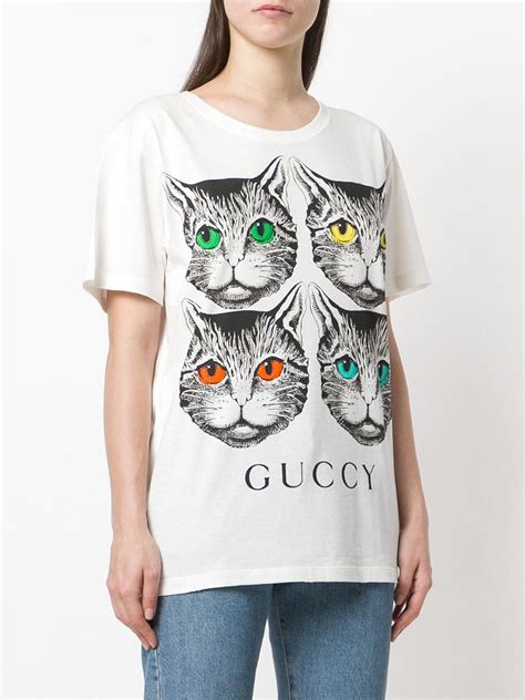 gucci mens cat t shirt|gucci t shirt animal.